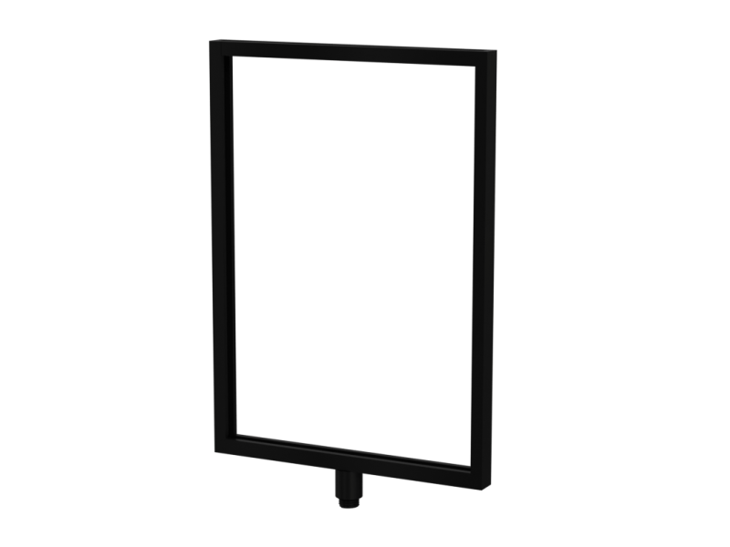 Black A4 A3 Sign Top for Economy Stanchions