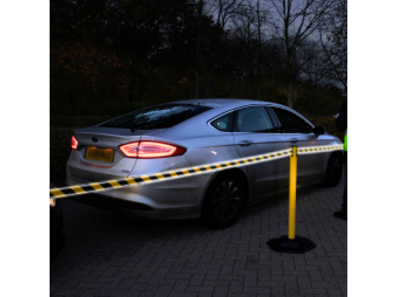 Tensabarrier Facility Post 886 3.5m NightView Webbing