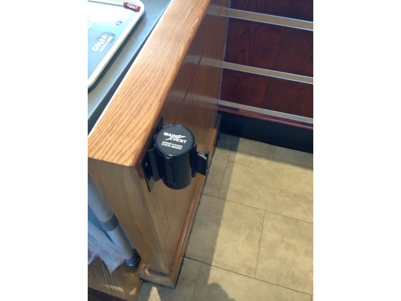 Tensabarrier Wall Mounted Unit with NightView Reflective Webbing 2.3m 3.5m 4.6m & 8m