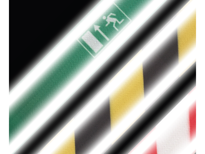 Tensabarrier Wall Mounted Unit with NightView Reflective Webbing 2.3m 3.5m 4.6m & 8m