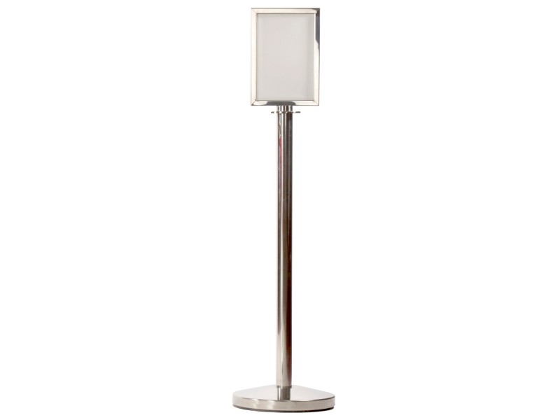 Nuvo Polished Silver A4 Sign Post